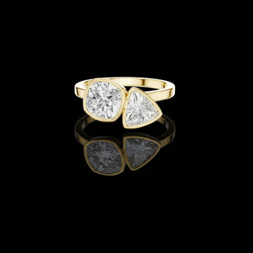4.00 TCW Modern Moissanite Open-Style Mixed Cut Fine Jewelry For Cocktail Party Ring