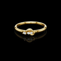 0.23 TCW Gleaming Moissanite Round Cut Diamond Ring For Queenly