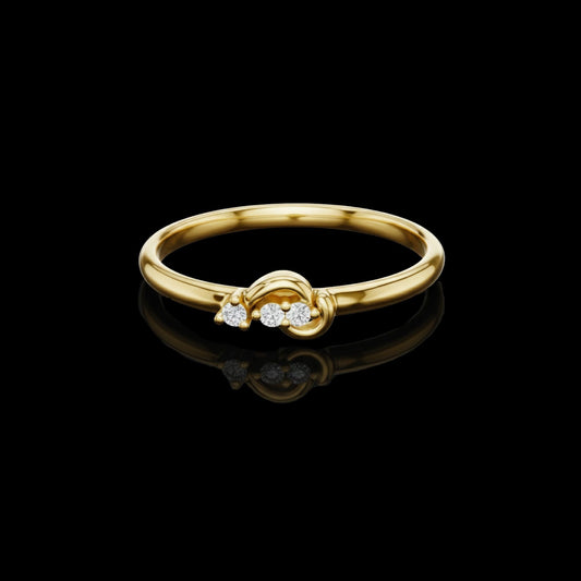 0.23 TCW Gleaming Lab Grown Round Cut Diamond Ring For Queenly