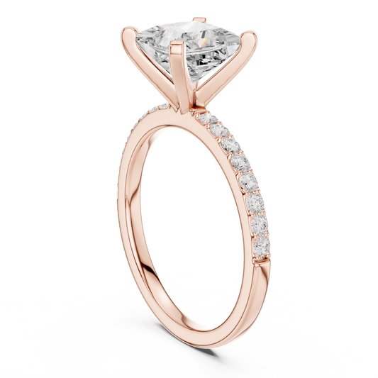 2.00 CT High Quality Moissanite Princess Cut Diamond Ring For Happy Mood