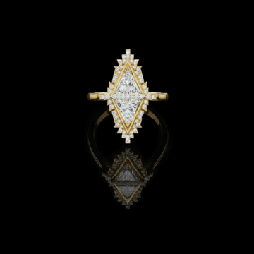 1.20 TCW Eternal Spark Moissanite Trillion Cut Diamond Ring For Anniversary Surprise