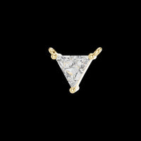 0.74 TCW Modern Trillion Cut Moissanite Diamond Pendant with Minimal Three Prong Floating Setting