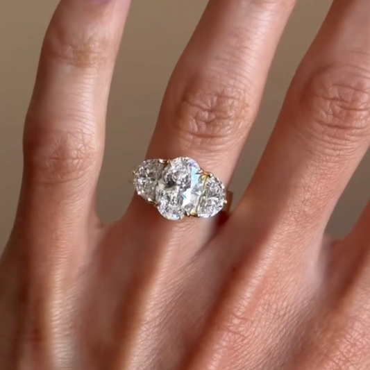3.00 CT A Stunning Trio of Brilliant Moissanite Diamonds That Symbolizes Timeless Harmony