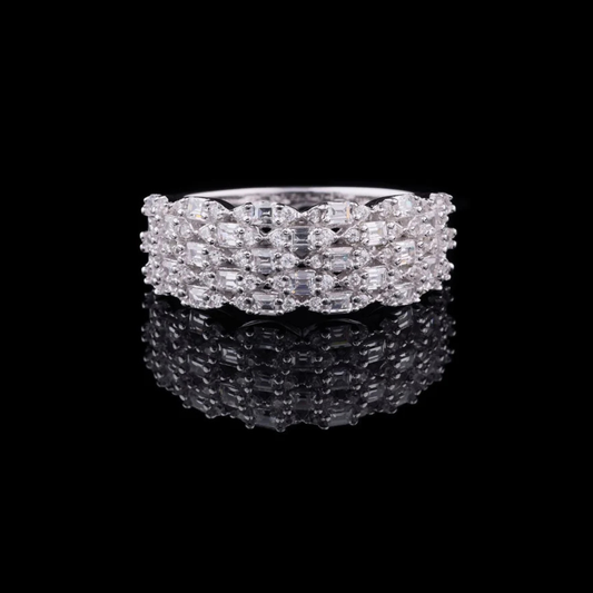 1.50 TCW Dazzling Moissanite Diamond Ring with Excellent Emerald Cut For Stillness Love