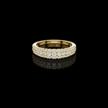 0.65 TCW Opulent Radiant Triple Row Pave Lab Grown Diamond Ring Exclusive Fine Jewelry