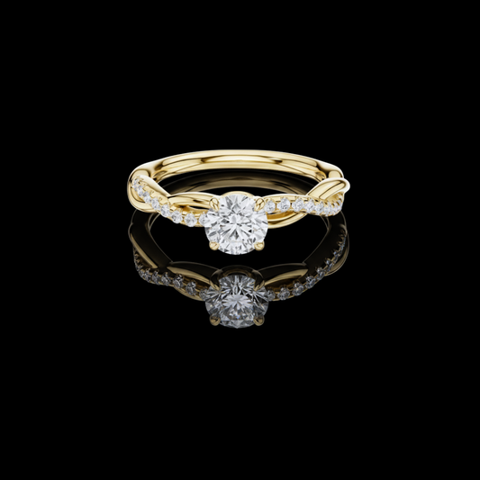 0.65 CT Fantastic Round Cut Lab Grown Diamond Twisted Unique Braided Band Ring for Women