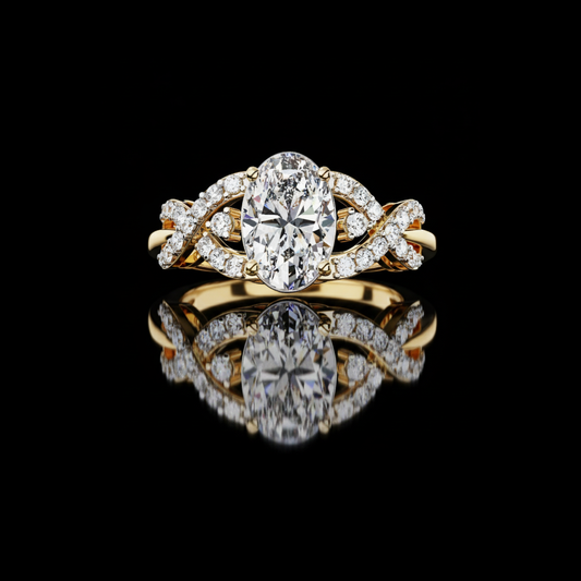 2.50 CT Trendy Lab Created Oval Cut Diamond Cocktail Ring Bold Gift Jewelry For Special one