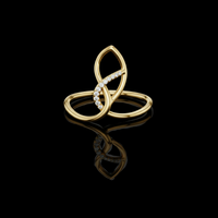 0.10 TCW Twisted Loop Ring Adorned with Sparkling Lab Grown Diamonds
