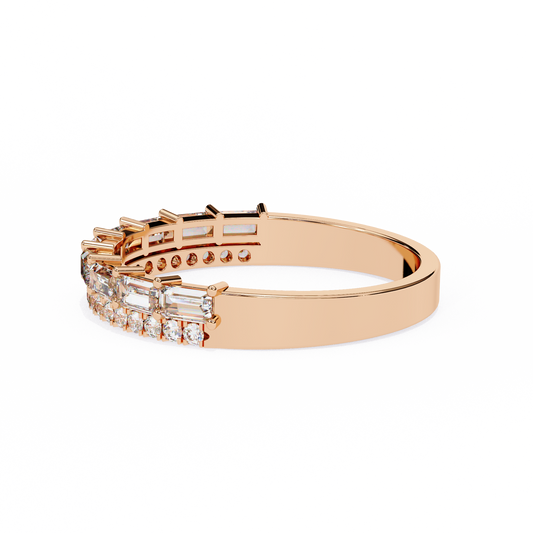 Baguette & Round Cut Lab Diamond Eternity Band - view 3