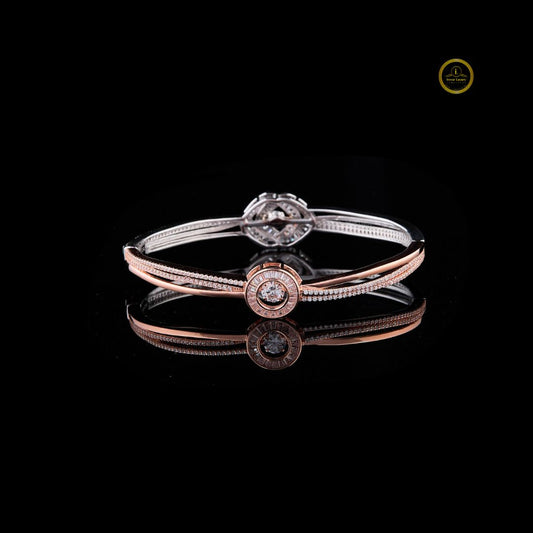 Modern Design Two Tone Geometric Bracelet For Girlfriend - view 4