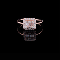 4.50 CT Sophisticated Baguette Cut Moissanite Diamond Halo Ring A Perfect Blend of Modern Design
