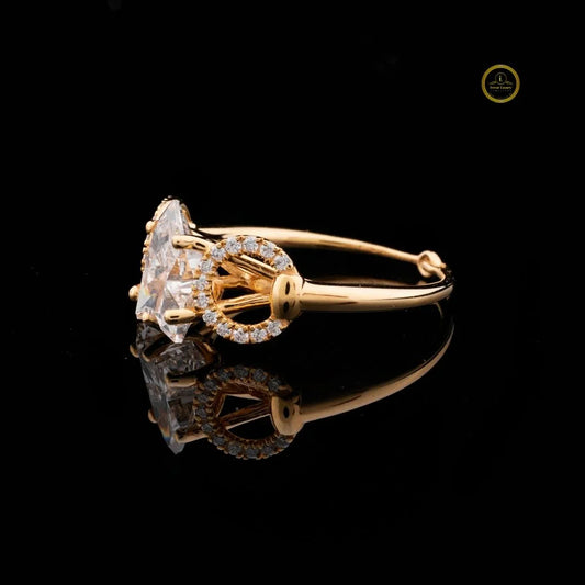 Antique Cut Swirl Moissanite Wedding Ring For Women - view 3