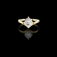2.00 TCW Stylish Oval Cut Solitaire Moissanite Diamond Ring in Classic Gold Setting