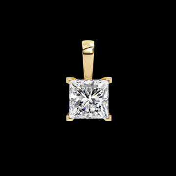 2.62 TCW Luxury Princess Cut Moissanite Diamond Pendant Set A Stunning Blend of Contemporary Style and Classic Sparkle