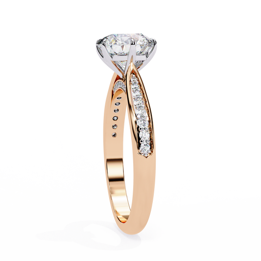 Brilliant Round Cut Lab Diamond Wedding Ring For Women - view 3