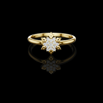 0.44 TCW Sunburst Diamond Ring A Luminous Fusion of Sparkling Moissanite Diamond