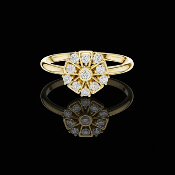 0.20 TCW Vintage Inspired Floral Moissanite Diamond Cluster Ring Elegant Antique Style Statement Jewelry