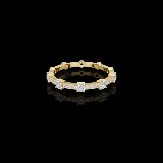 0.42 TCW Elegant Round Brilliant Cut Lab Grown Diamond Eternity Ring Minimalist Luxury Jewelry for Women