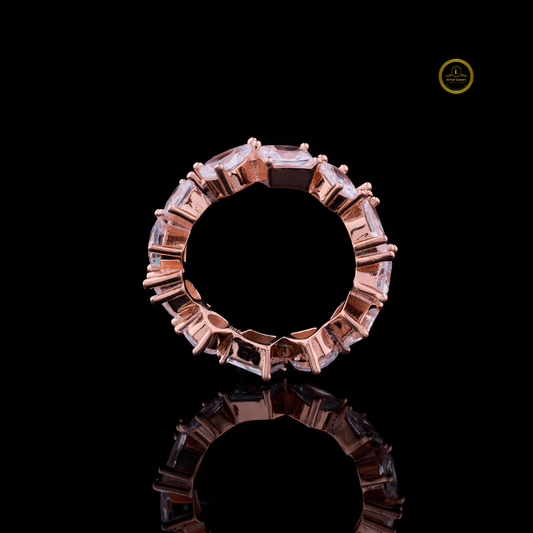 Mixed Shape Lab Diamond Eternity Wedding Band - view 4