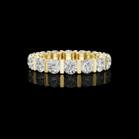 5.70 TCW Luxurious Eternity Ring Featuring Moissanite Round Brilliant Diamonds in Bold Prong Set