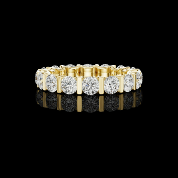 5.70 TCW Luxurious Eternity Ring Featuring Moissanite Round Brilliant Diamonds in Bold Prong Set