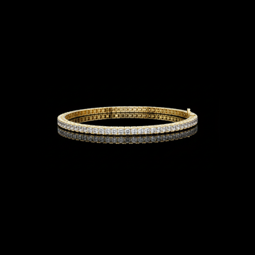 4.56 TCW Timeless Tennis Moissanite Bracelet Featuring Channel Set Princess Cut Diamonds