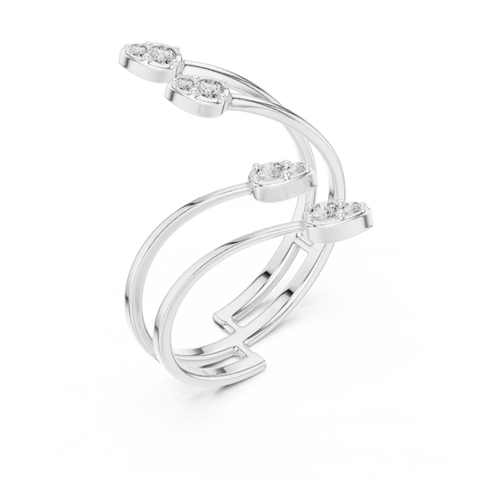 Round Moissanite Wrap Promise Ring - view 4