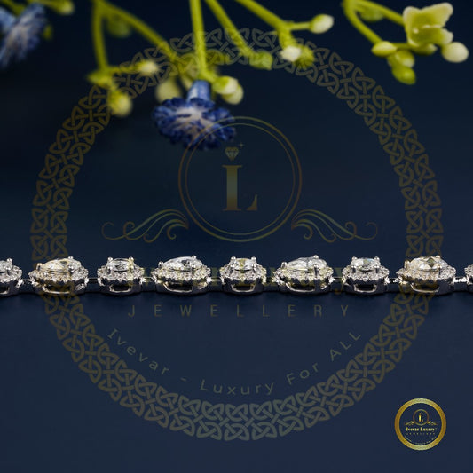 Luxury rose cut diamond floral bracelet by Ivevar